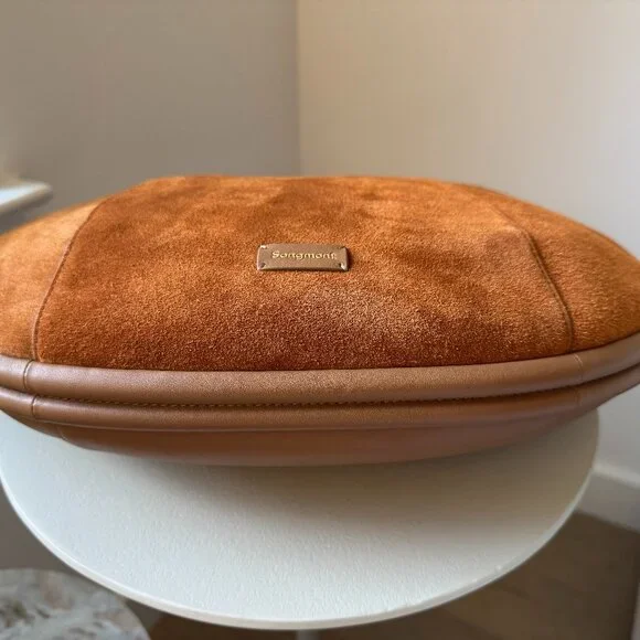 Songmont Large Luna Bag Caramel Leather & Suede New Without Tags - Picture 6 of 13